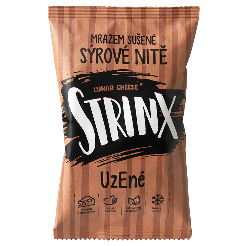 obrázek STRINX - mrazem sušené sýrové nítě uzené 25&nbsp;g